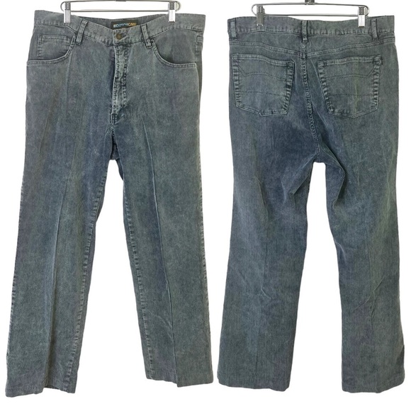 DUTCHCAMP CORDUROY PANTS BLUE PANTS STRAIGHT LEGS MADE IN KOREA MEN SIZE 36 - Picture 10 of 10